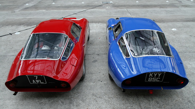 Tour Auto 2012 - Alfa Romeo TZ1 rouge & bleu face arrière vue de haut