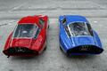 Tour Auto 2012 - Alfa Romeo TZ1 rouge & bleu face arrière vue de haut