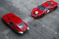 Tour Auto 2012 - Ford GT40 rouge 3/4 avant gauche vue de haut