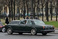 Traversée de Paris 2013 - Bentley Corniche FHC vert 3/4 arrière gauche filé