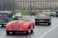 Traversée de Paris 2013 - Porsche 356 Cabriolet rouge 3/4 arrière droit