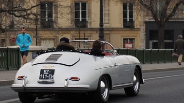 Porsche 356 Speedster 1600 gris 3/4 arrière droit