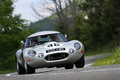 Vernasca Silver Flag 2016 - Jaguar Type E Lowdrag gris 3/4 avant droit penché