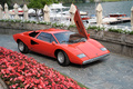 Villa d'Este 2012 - Lamborghini Countach LP400 orange 3/4 avant droit porte ouverte