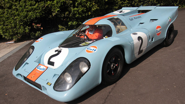 Villa d'Este 2012 - Porsche 917 Gulf 3/4 avant gauche penché