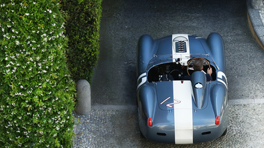 Villa d'Este 2018 - Ferrari 335 Sport anthracite/blanc face arrière vue de haut