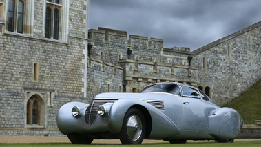 Windsor Castle Concours of Elegance 2016 - Hispano-Suiza H6C Dubonnet Xenia gris 3/4 avant gauche