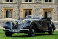 Windsor Castle Concours of Elegance 2016 - Mercedes 540K Cabriolet noir 3/4 avant gauche