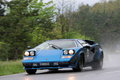 Lamborghini Countach bleu 3/4 avant gauche filé