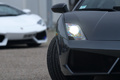 Cars & Coffee Paris - Mars 2012 - Lamborghini Gallardo LP560-4 anthracite phare avant