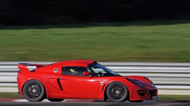 Lotus Exige S rouge 3/4 avant droit filé