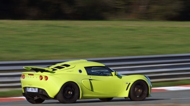 Lotus Exige S vert 3/4 arrière droit filé