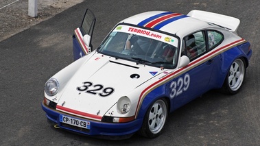 Porsche 911 Carrera rothmans 3/4 avant gauche vue de haut