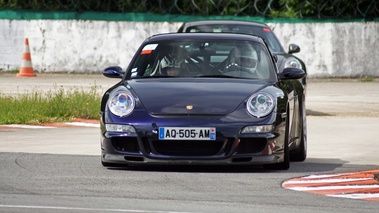 Porsche 997 GT3 bleu face avant