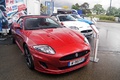 Jaguar XKR Cabriolet rouge 3/4 avant droit