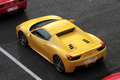 Ferrari Finali Mondiali 2011 - Mugello - 458 Spider jaune 3/4 arrière gauche vue de haut