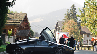 GT Rally 2011 - Lamborghini Murcielago noir profil porte ouverte