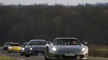 Rallye de Paris GT 2012 - Porsche Carrera GT anthracite 3/4 avant droit