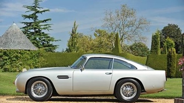 Aston Martin DB4Gt, gris, profil gch