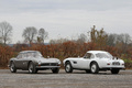 BMW 507 anthracite 3/4 avant droit & blanc 3/4 arrière gauche