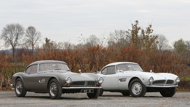 BMW 507 anthracite & blanc 3/4 avant droit