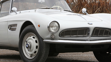 BMW 507 blanc 3/4 avant droit coupé