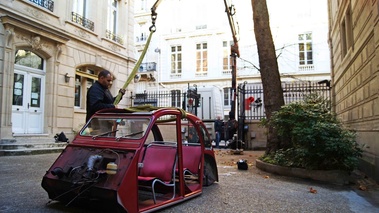 Citroën 2CV Google rouge caisse transfert 3