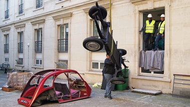 Citroën 2CV Google rouge châssis transfert 2