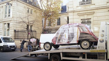 Citroën 2CV Google rouge profil camion