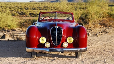 Artcurial Retromobile 2012, Delahaye 135M Cabriolet Malmaison Pourtout, rouge, face