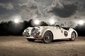 Jaguar XK120 blanc 3/4 avant gauche