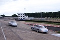 Mercedes 300 SL gris x2 3/4 arrière gauche travelling penché