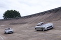 Mercedes 300 SL gris x2 3/4 avant droit travelling penché 2