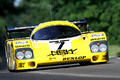 Porsche 962 jaune face avant penché