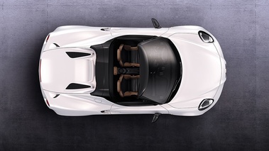 Alfa Romeo 4C Spider - blanc - vue de dessus