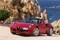 Alfa Romeo 4C Spider rouge 3/4 avant gauche 2