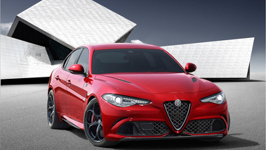 Alfa Romeo Giulia Quadrifoglio Verde - Rouge - 3/4 avant droit