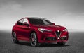 Alfa Romeo Stelvio QV rouge 3/4 avant droit