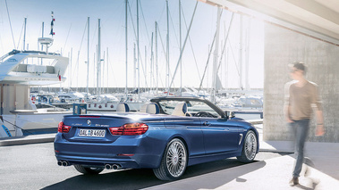 Alpina B4 Biturbo Cabrio - bleue - 3/4 arrière droit