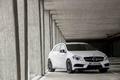 Mercedes A45 AMG blanc 3/4 avant droit