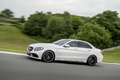 Mercedes-Benz AMG C63 - blanche - profil gauche dynamique