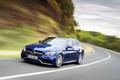 Mercedes-Benz AMG C63 S break - bleu - 3/4 avant gauche dynamique