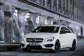 Mercedes CLA 45 AMG - blanche - 3/4 avant gauche