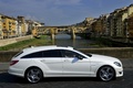 Mercedes CLS 63 AMG Shooting Brake blanc profil