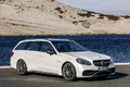 Mercedes E63 AMG Estate MY2013 blanc 3/4 avant droit