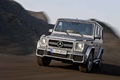 Mercedes G65 AMG gris mate 3/4 avant gauche travelling penché