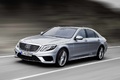 Mercedes S63 AMG gris 3/4 avant gauche travelling 3