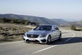 Mercedes S63 AMG gris 3/4 avant gauche travelling