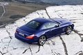 Mercedes SL65 AMG R231 bleu 3/4 arrière droit fermé vue de haut