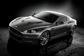 Aston Martin DBS Ultimate Edition anthracite 3/4 avant gauche vue de haut